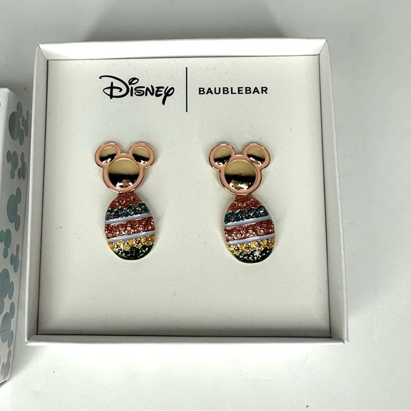 BaubleBar Disney Mickey Mouse Earrings - Easter Egg Mickey Head - Picture 3 of 5
